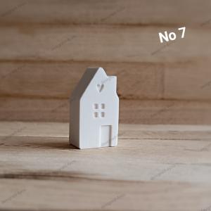 Deko 1 Mini Häuschen Holsten Style No 7 weiß